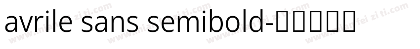 avrile sans semibold字体转换